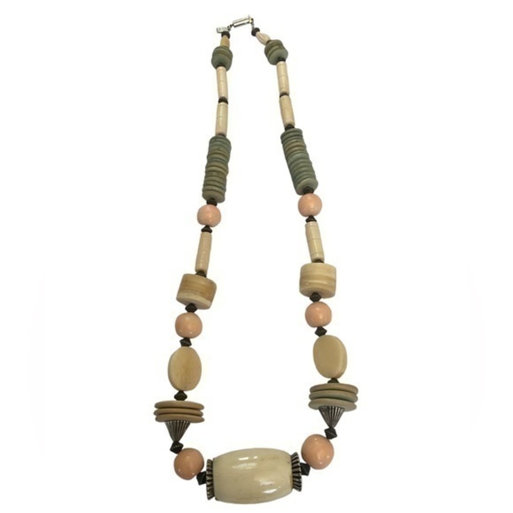 chunky Colorful Wooden Necklace
